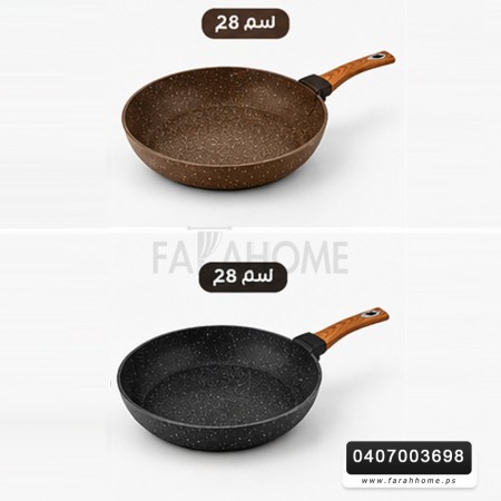 طقم قلايات جرانيت 6 قطع من Dokum Tava مع نظام توزيع حرارة 18-20-22-24-26-28