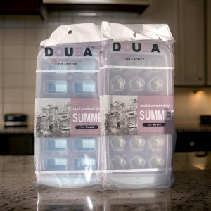 قالب ثلج 12 قطعة سيليكون مع غطاء بلاستيك قالب ثلج 12 قطعة سيليكون مع غطاء بلاستيك