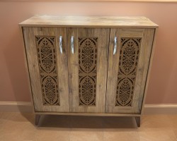 خزانة احذية ثلاثية خشبي غامق مستورد تركي