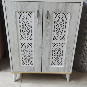 خزانة احذية ثنائية سكني موشح ابيض مستورد تركي