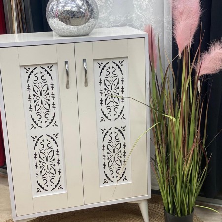 خزانة احذية ثنائية كريمي مستورد تركي