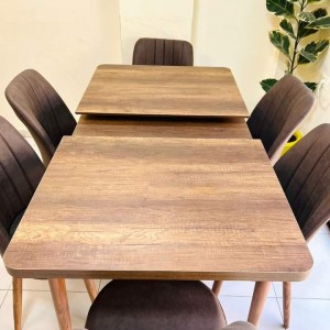 طاولة سفرة مع 6 كراسي منجد