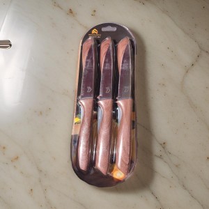 طقم/6 سكاكين فواكه يد خشبي