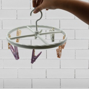 منشر حمام ملاقط علاقة مدور بلاستيك 