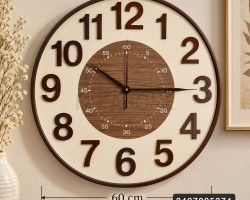 ساعة حائط بلاستيك 60 سم ارقام