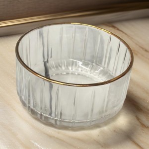 طقم صحون مكسرات / شوربة / لبن زجاج مجور عمدان حيف ذهبي عدد 6 موديل 5731-7 طقم صحون مكسرات / شوربة / لبن زجاج مجور عمدان حيف ذهبي عدد 6 موديل 5731-7