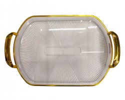 صواني اكريليك محزز مع حيف ذهبي صواني اكريليك محزز مع حيف ذهبي