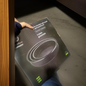 طقم صواني جرانيت اسود 30-34-38 سم ماركة TASTE LINE موديل R30