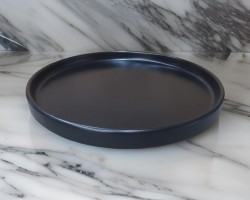 صحن اسود مدور 20 سم وسط MAMA