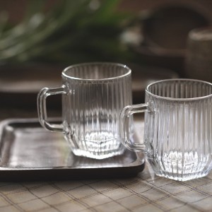 كاسات شاي مموج شفاف كاسات شاي مموج شفاف