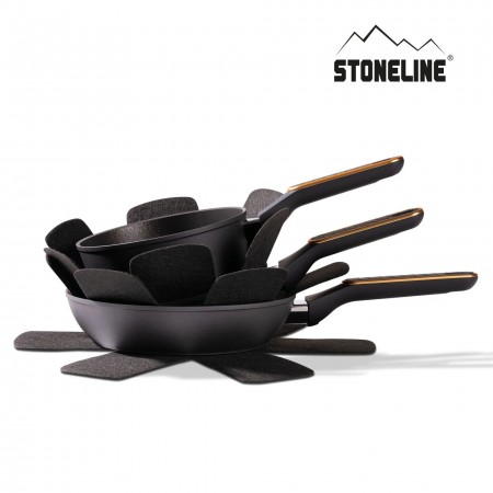 طقم قلايات اسود مطفي MATT جرانيت ROSY ROMANCE - 6 قطع طقم قلايات اسود مطفي MATT جرانيت ROSY ROMANCE - 6 قطع