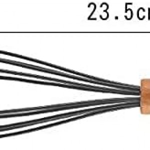 خفاقة بيض سيليكون مع يد خشب بامبو خفاقة بيض سيليكون مع يد خشب بامبو