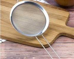 كرت مصفاة لبن / منخل طحين ستانلس حجم وسط ثلاثة قطع