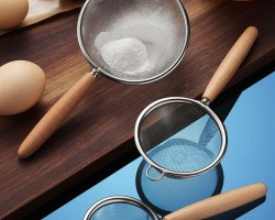 مصفاة شاي ستانليس يد خشبZMMEY 