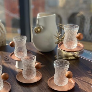 طقم كاسات قرفة يد كرة بني مع استكانة خشب 6+6 موديل 10-13 طقم كاسات قرفة يد كرة بني مع استكانة خشب 6+6 موديل 10-13