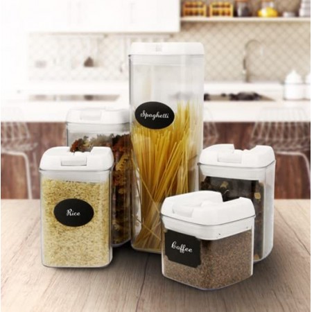 طقم بقوليات / تبروير بلاستيك مع غطاء 5 قطع احجام متعددة طقم بقوليات / تبروير بلاستيك مع غطاء 5 قطع احجام متعددة