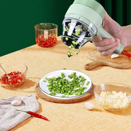 فرامة خضار / لحوم حجم صغير مع يد لون اخضر