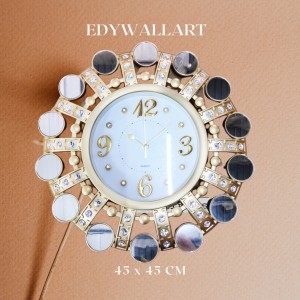 ساعة حائط ذهبي تاج ساعة حائط ذهبي تاج