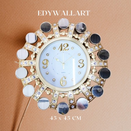 ساعة حائط ذهبي تاج ساعة حائط ذهبي تاج