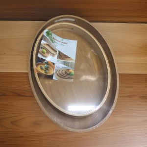 طقم صواني تفضيل خشب بامبو بيضاوي مقصب قطعتين طقم صواني تفضيل خشب بامبو بيضاوي مقصب قطعتين