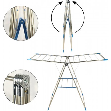 منشر غسيل طبقة واحدة معدن مع فصالات بلاستيك 30 متر mX-0091-1
