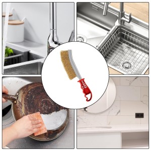 فرشاة سلك يد بلاستيك احمر