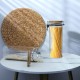 مرتبان زجاج مع غطاء بامبو خشب ضغط حجم كبير 3 لتر wa 102-1