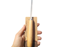 مقوار كوسا ستانلس يد خشب بامبو  وجهين مشرشر وملس كرت