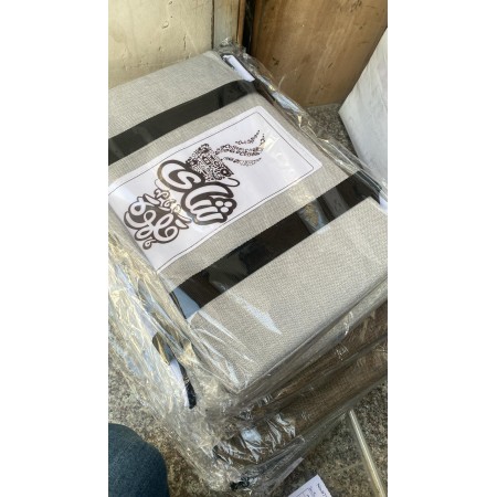 حافظة طعام قماش خيش مبطن حجم وسط - شاي قهوة حافظة طعام قماش خيش مبطن حجم وسط - شاي قهوة