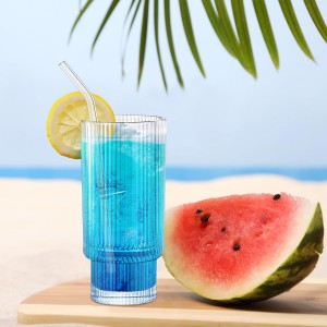 كاس زجاج محزز طويل Lorita 