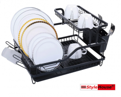 ستاند منظم مشك صحون حمالة جلي مجلى معدن ذهبي اسود سلفر