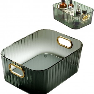 صواني اكريليك شفاف مع ايدي ذهبية 