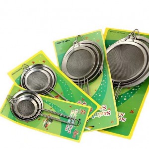 طقم مصافي شاي ستانليس حجم كبير ثلاثة قطع 10 + 14 + 17 سم