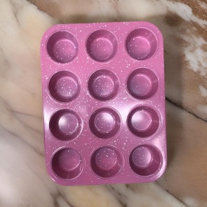 قالب كاب كيك - مافن - جرانيت 12 عين مدور موديل k106-8 قالب كاب كيك - مافن - جرانيت 12 عين مدور موديل k106-8