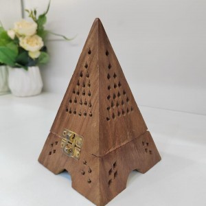 مبخره خشب زان محفر شكل هرمي مبخره خشب زان محفر شكل هرمي