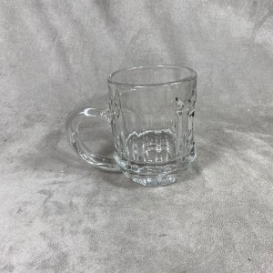 طقم كاسات مياه زمزم شفاف مع يد صغير 12 قطعة