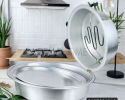 خبازة كهرباء المنيوم حجم كبير حيف عالي طنجرة خبز المقاس 53 سم