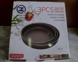 طقم صواني جرانيت 28-30-32 سم حيف وسط