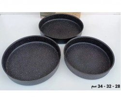 طقم صواني جرانيت 28-30-32 سم حيف وسط