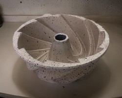 قالب كيك جرانيت بوب اشكال شكل وردة حجم صغير اسود - بيج قالب كيك جرانيت بوب اشكال شكل وردة حجم صغير اسود - بيج