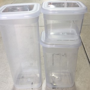 طقم مرتبان بلاستيك/3 قطع غطاء كبسSIMPLE