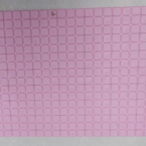 دعسة بانيو مطاط جلد نافر مانعة للتزحلق مربعات قروش