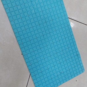 دعسة بانيو مطاط جلد نافر مانعة للتزحلق مربعات قروش