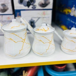 طقم غلايات معدن توتي اسود - ابيض مقاسات 8 10 11 سم DALEBROOK CN314L