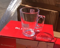 كاسات شاي رقبة طويل 6 قطع مع ايد مستطيل BLINKMAX