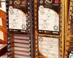 منشر غسيل معدن ذهبي طابقين ثقيل تركي