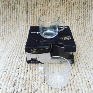 طقم كاسات سحلب زجاج 4 قطع موديل BR-190 