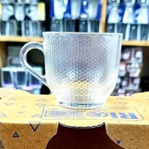 طقم كاسات 6 قطع شاي منقط مصري مع يد