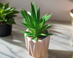 قوار ورد صبار16 سم بورسلان ابيض واسود AF45-19-19A