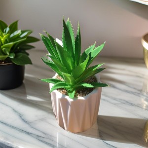 قوار ورد صبار16 سم بورسلان ابيض واسود AF45-19-19A